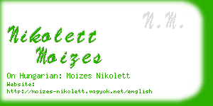 nikolett moizes business card
